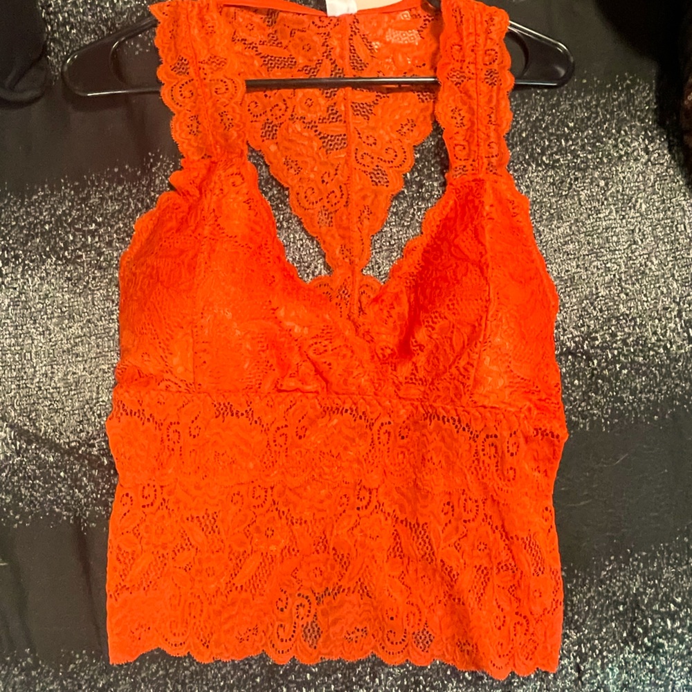Orange crop top